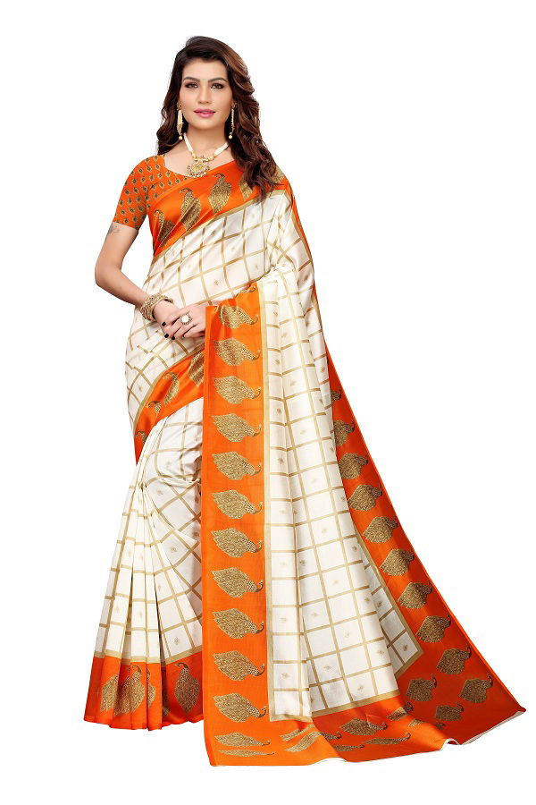 Printed Art Silk 4 Art Silk Designer Fancy Wear Saree Collection